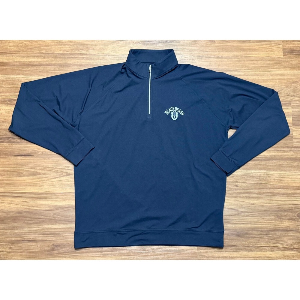 Holderness & Bourne Westland Navy Blackbeard Performance 1/4 Zip Pullover Sz L